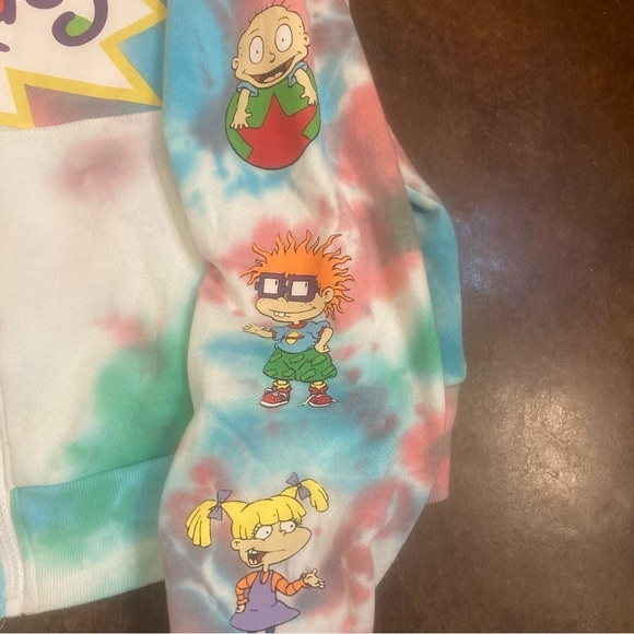 Vintage Tie Dye Nickelodeon Rugrats Zip Front Hoodie - Picture 4 of 6